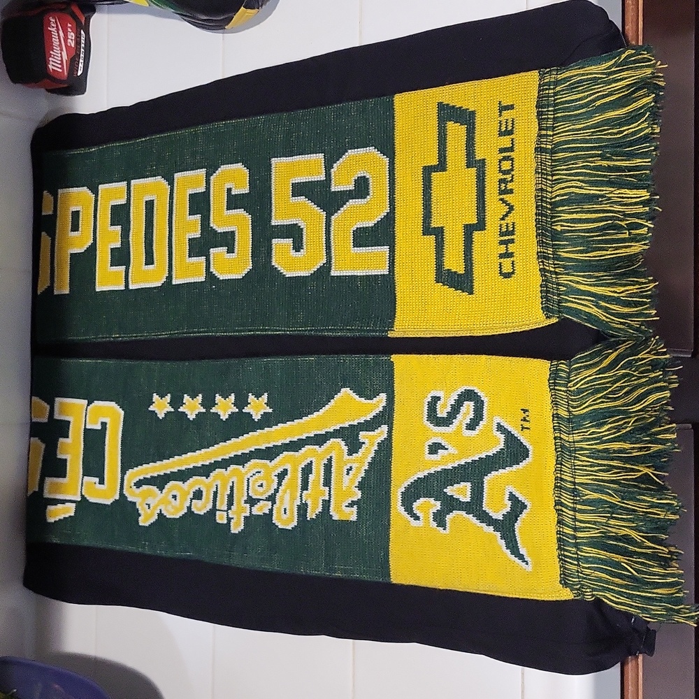 Oakland A’s Green/Yellow Cespedes #52 Unisex Scarf (2)